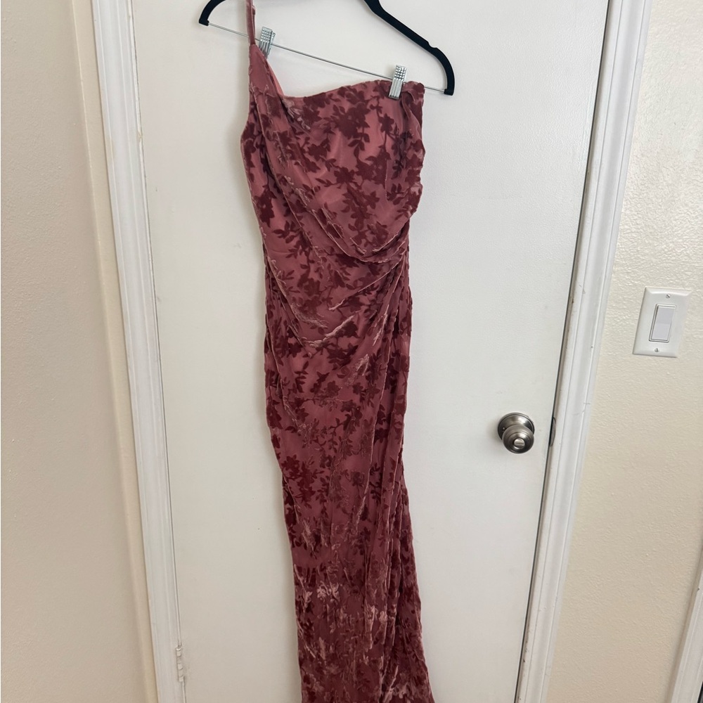 Revelry Jade Floral Burnout Velvet Dress